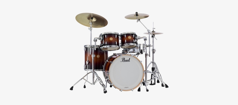 Vector Royalty Free Library Drums Transparent Acoustic - Pearl Limited Edition Masters Mahogany 4-piece Shell, transparent png download