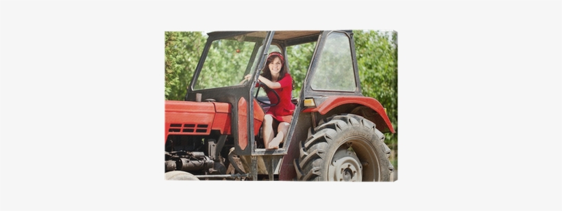 Women Driving A Tractor, transparent png download