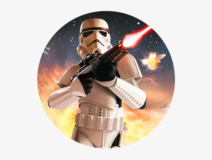 Star Wars Battlefront Trooper Edible Cake Topper - Star Wars Images Round, transparent png download