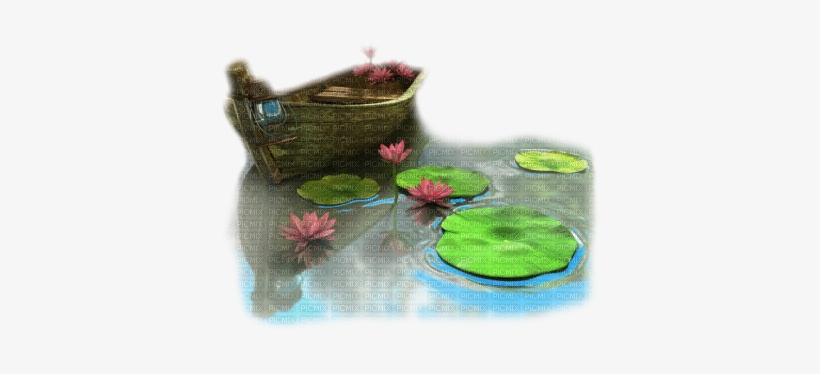 Boat Pond Lily Pad - Wallpaper, transparent png download
