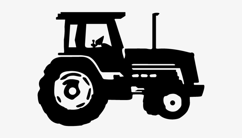 Small - Black And White Tractor Png, transparent png download