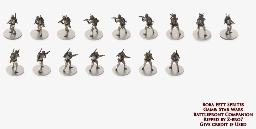 Click For Full Sized Image Boba Fett - Boba Fett Sprites, transparent png download