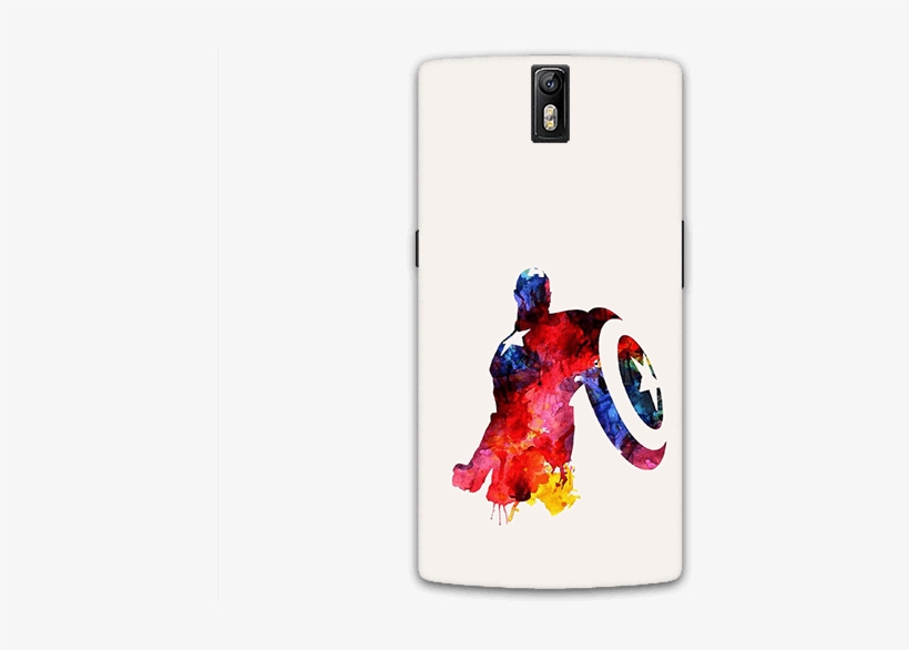 Water Color Captain America Oneplus 1 Mobile Case - Captain America Water Paint, transparent png download