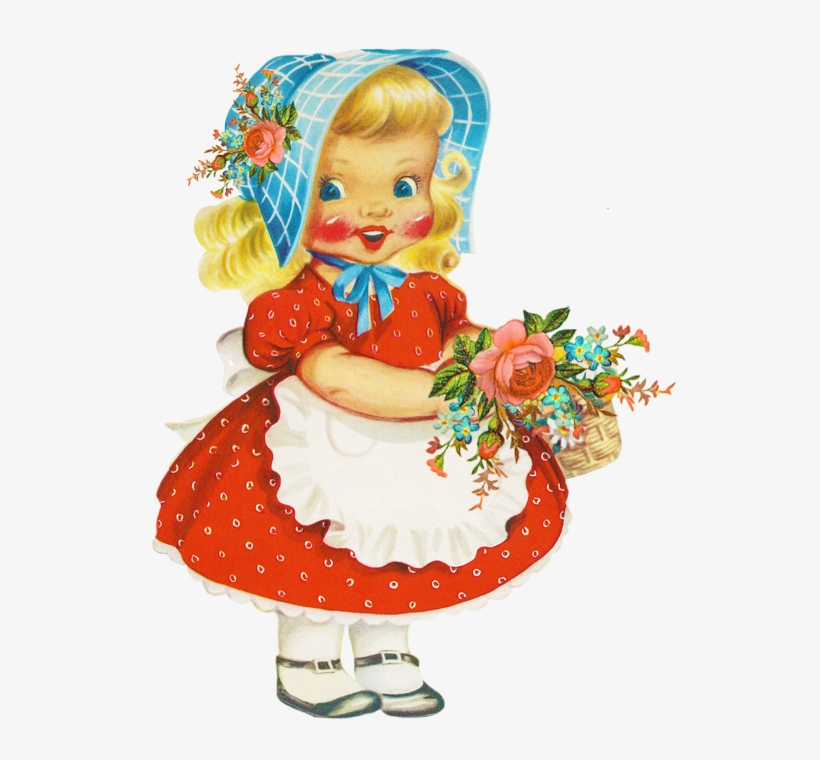 Pretty Girl Vintage Clipart, transparent png download