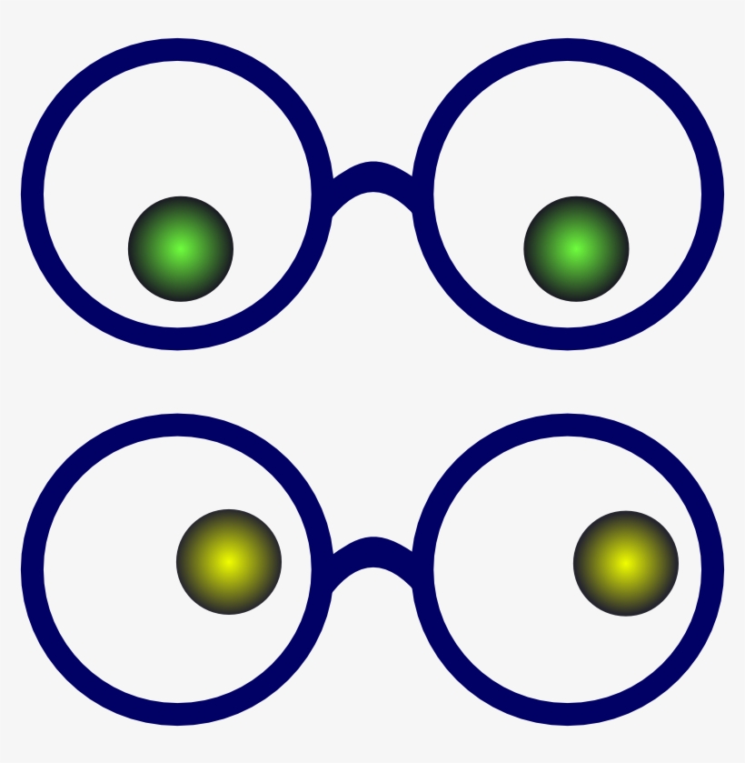 Human Eye Glasses Simple Eye In Invertebrates Ocular - Eyes With Glasses Png, transparent png download