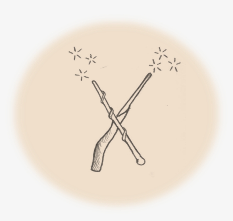 Crossed Wands By Kayla Perkinson - Harry Potter (literary Series), transparent png download