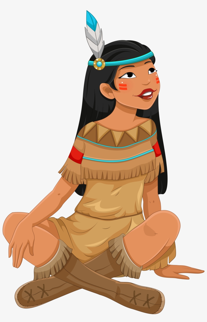 Native American Girl Clipart, transparent png download