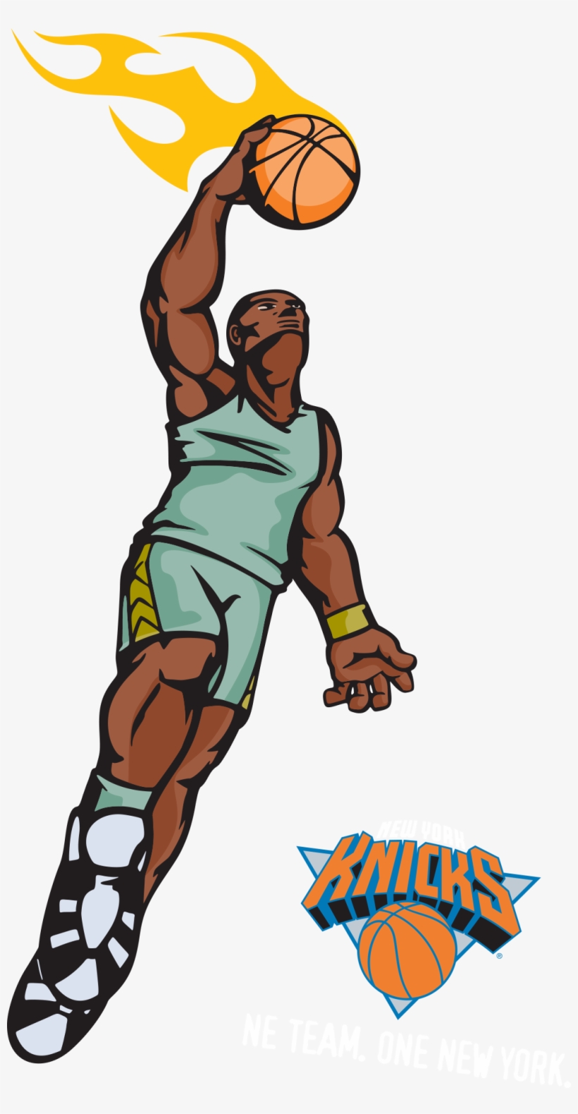 Slam Dunk Clipart At Getdrawings - Sports Coverage Nba New York Knicks Pillow Case, transparent png download