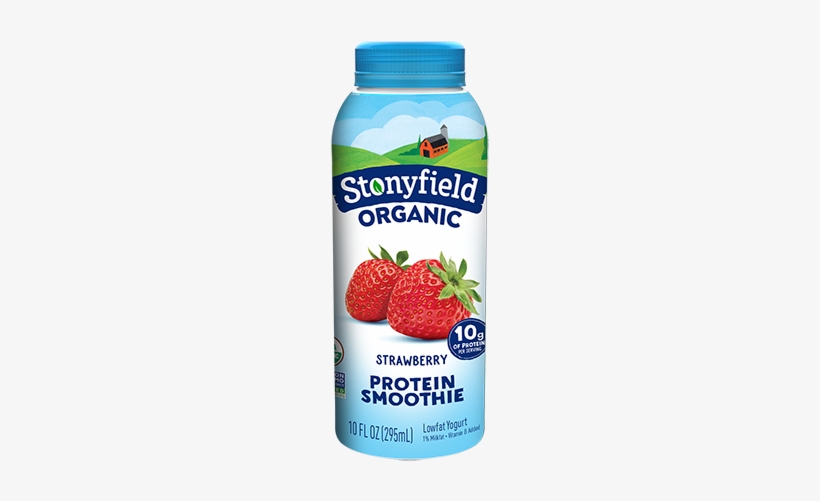 Low Fat Strawberry Smoothies - Stonyfield Drinkable Yogurt, transparent png download