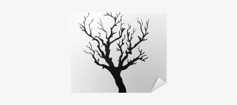 Vector Black Silhouette Of A Bare Tree Poster • Pixers® - Bare Trees, transparent png download