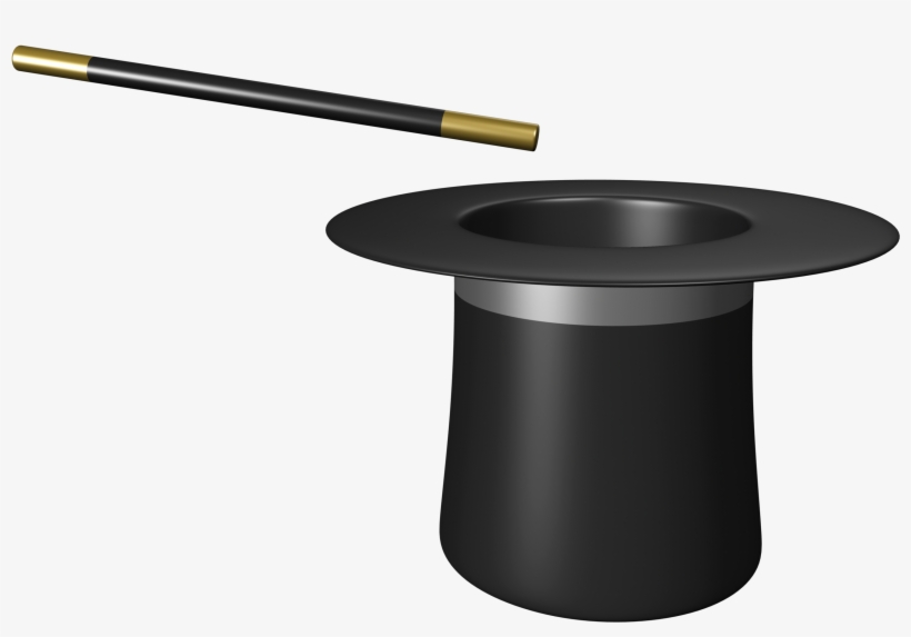 Magician Hat With Wand Png Transparent Image - Magician Hat And Wand Png, transparent png download