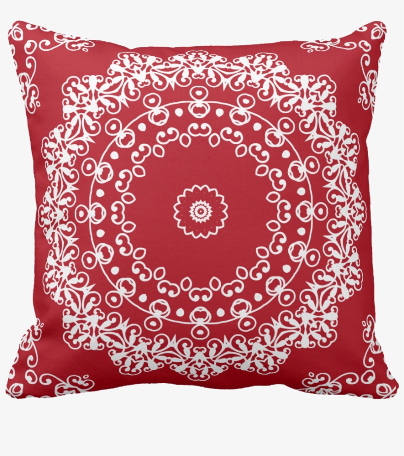 Christmas Red Lace Pattern - Lace, transparent png download