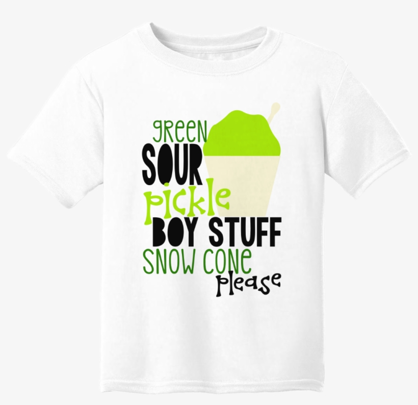 Green Sour Pickle Boy Stuff Snow Cone Please - Active Shirt, transparent png download