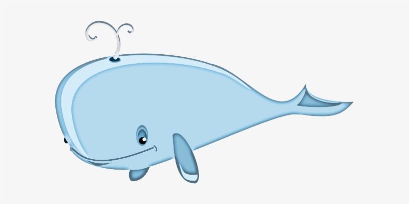 Cartoon Whale Clipart - Blue Whale Shower Curtain, transparent png download