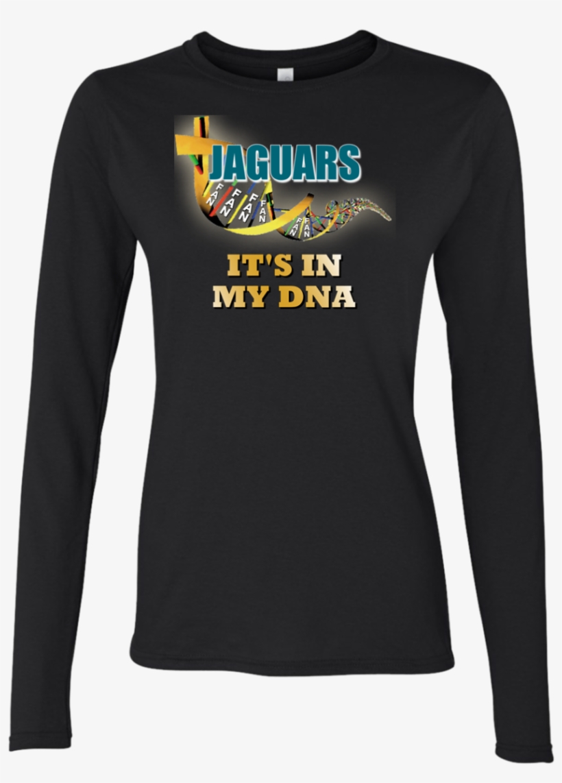 Ladies Dna Black Jaguars Ls T-shirt - Long-sleeved T-shirt, transparent png download