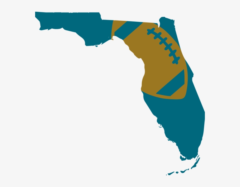 Jacksonville Football Design - Map Of Florida Memes, transparent png download