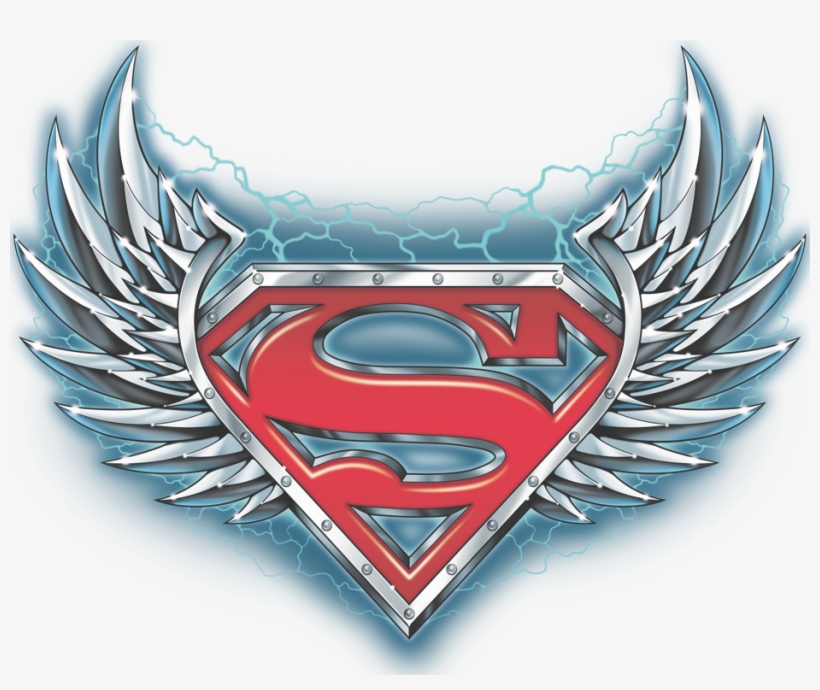 Superman Steel Wings Logo Men's Regular Fit T-shirt - Superman Logo With Wings, transparent png download