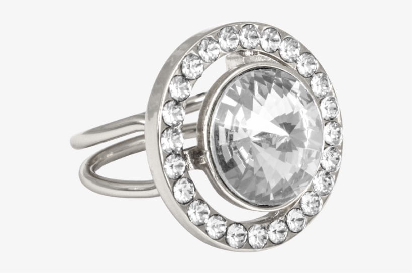 Ioaku Ring Swarovski Silver White - Swarovski Rings, transparent png download