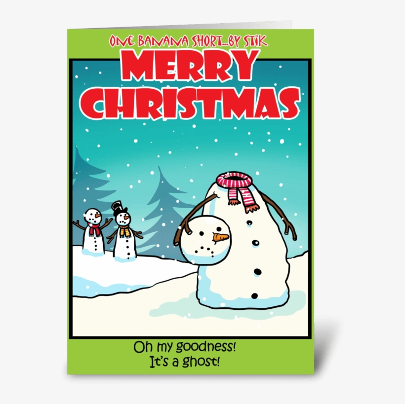 Ghost Snowman Greeting Card - Cartoon, transparent png download
