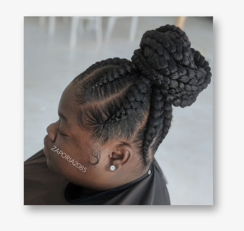 Feed In / Stitch Braids - Bun, transparent png download