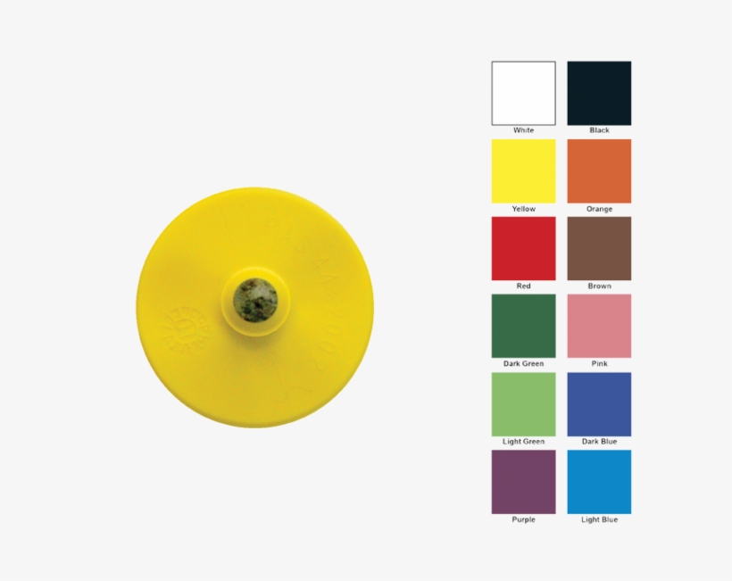 Allflex Eartag Lazatag Button Male Yellow - Circle, transparent png download