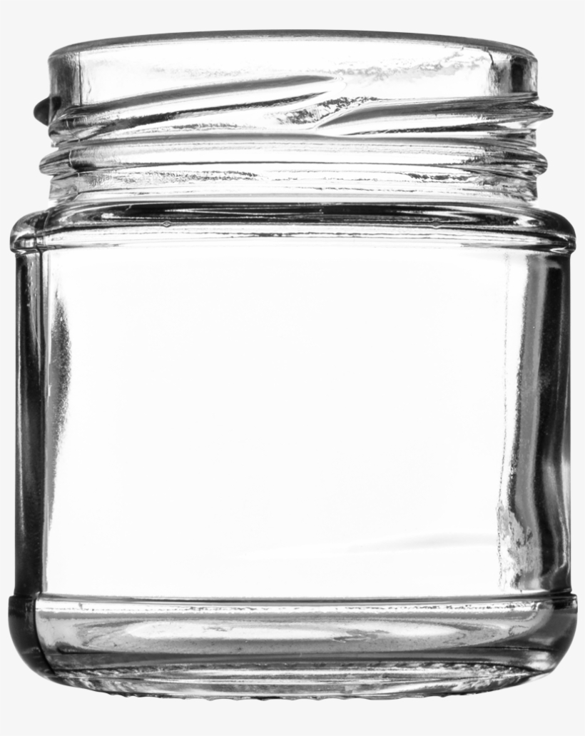 4oz Panelled Food Jar Photo - Glass Bottle, transparent png download
