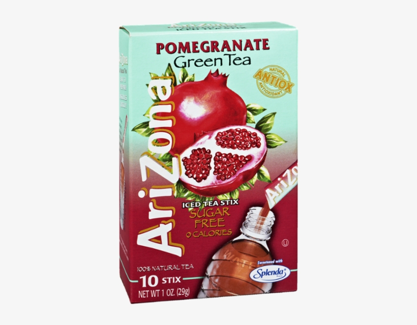 Arizona Pomegranate Green Tea Sugar Free 0 Calories - Natural Foods, transparent png download