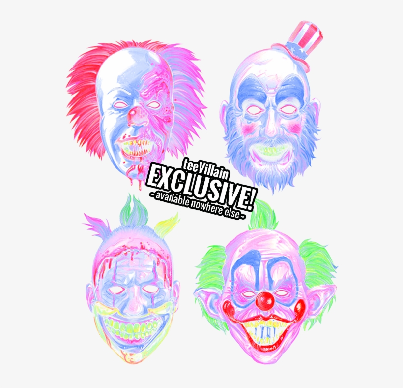 Clown Masks By Zacharyjacksonbrown - Illustration, transparent png download