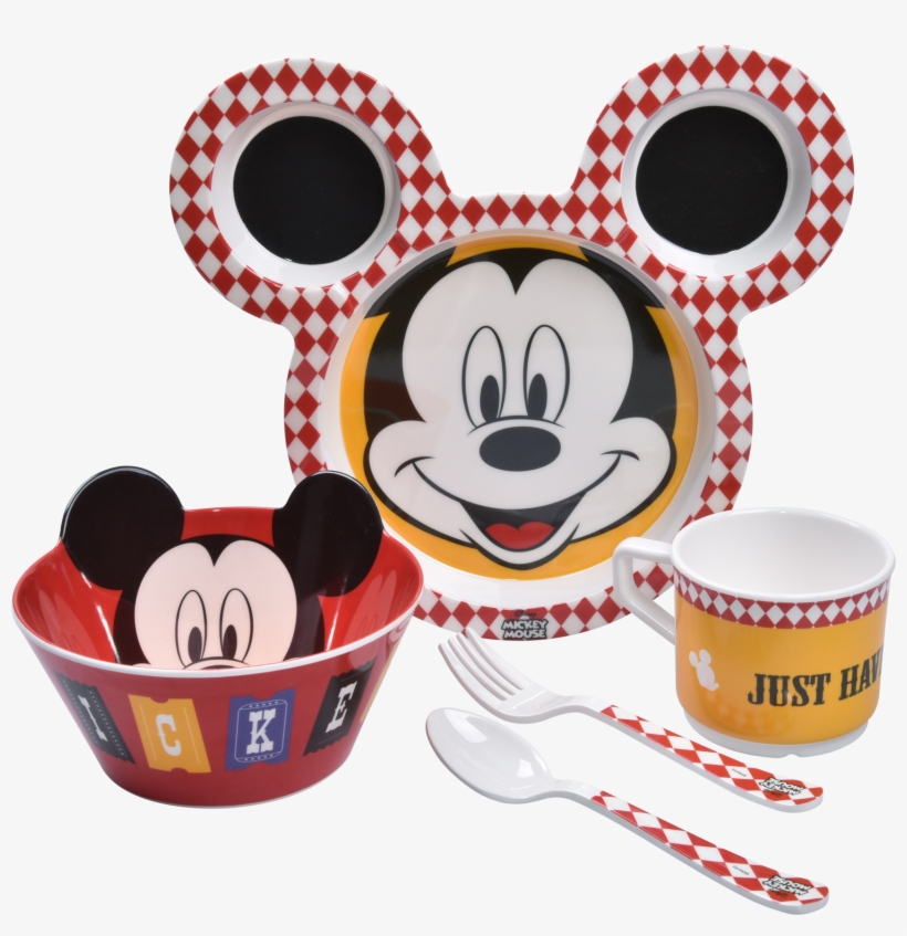 Mickey Face Set 5 Pcs - Cartoon, transparent png download