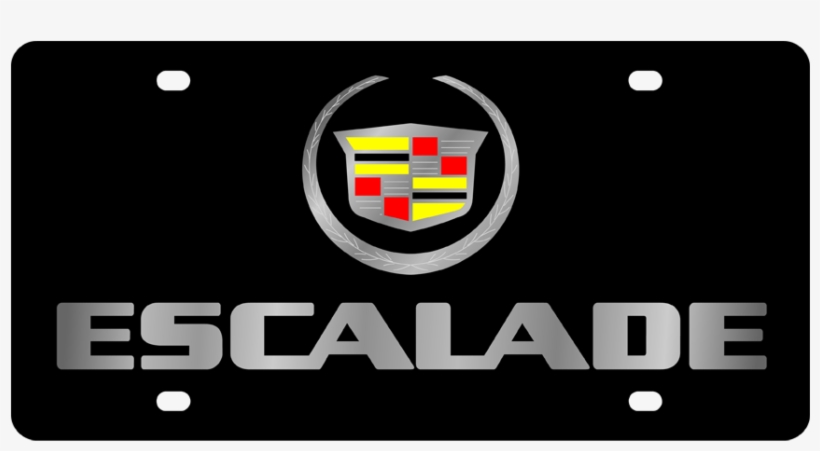 Cadillac Escalade W/ Mirror Letters Black Acrylic Plate, transparent png download