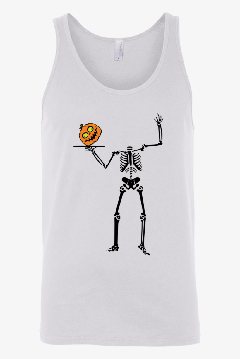 Pumpkin Head Skeleton Halloween Chef Shirt Unisex Tank - Active Tank, transparent png download