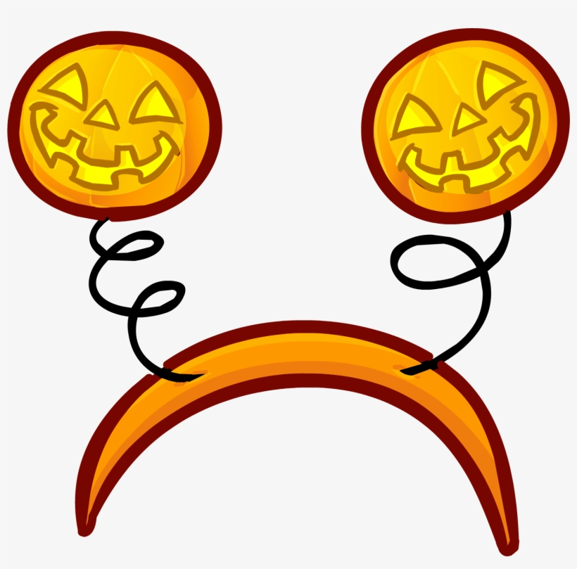 Pumpkin Antennae - Club Penguin Halloween Hat, transparent png download