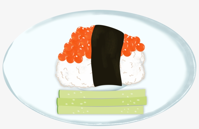 Sushi Caviar Decorative Elements Fresh Png And Psd - Steamed Rice, transparent png download