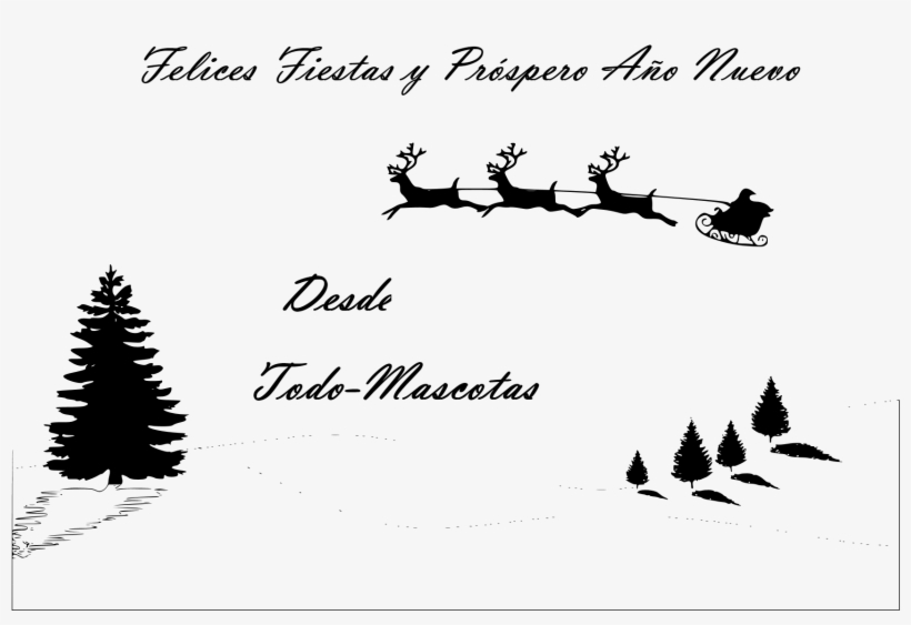 Navidad Todo Mascotas - Santa Sleigh Transparent Background, transparent png download