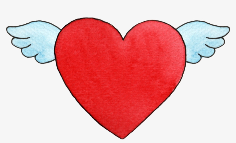 Flying Amor Transparente Png Decorativo - Heart, transparent png download