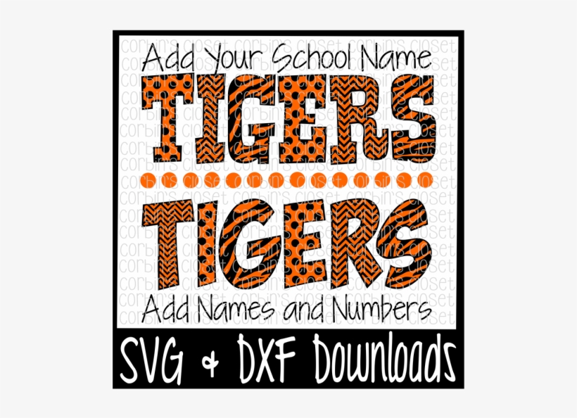 Free Tigers * Spirit Wear * Spirit Shirt Cutting File - Poster, transparent png download