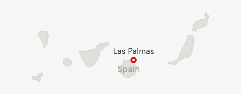 Map Of Spain With Destination Las Palmas - Illustration, transparent png download