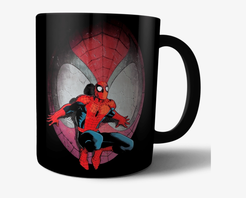 Caneca Preta Homem Aranha - Spider Man Romita, transparent png download