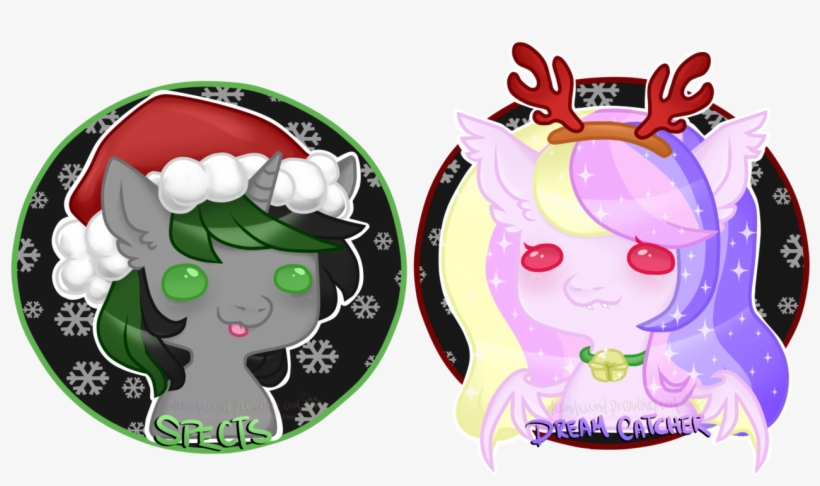 Nekomellow, Bat Pony, Bat Pony Oc, Bust, Christmas, - Cartoon, transparent png download