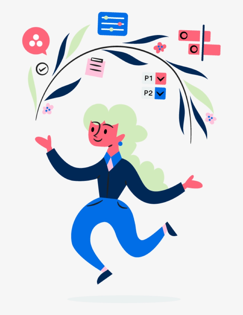 Persona Con Iconos De Productividad - Copywriting, transparent png download