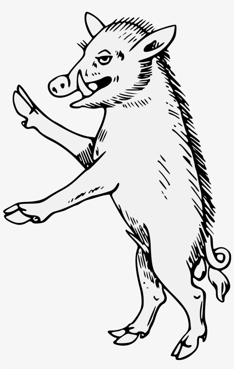 Boar Rampant - Cartoon, transparent png download