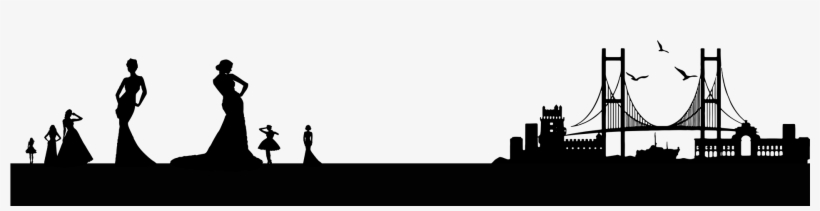 Passion4fashion Footer Image In Black With Silhouette - Silhouette, transparent png download