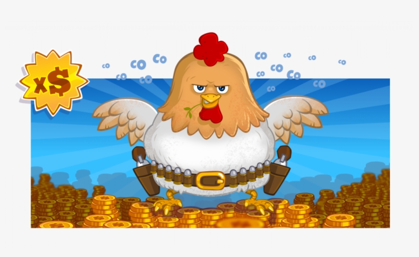 Don't Be A Chicken Go Ahead And Double The Bet - Cartoon, transparent png download