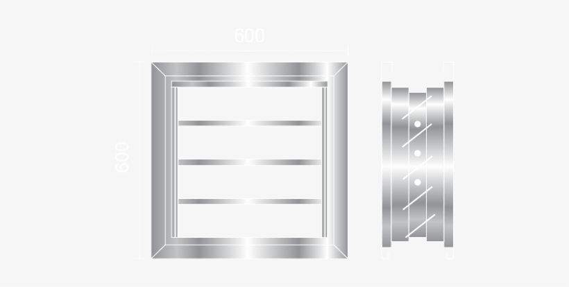 Window Frame With Fixed Louvres And Safety Bar - Shelf, transparent png download