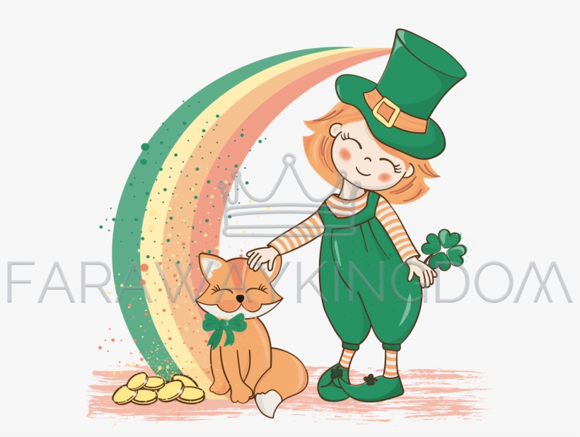 Patrick Rainbow Saint Patrick Day Vector Illustration - Saint Patrick's Day, transparent png download