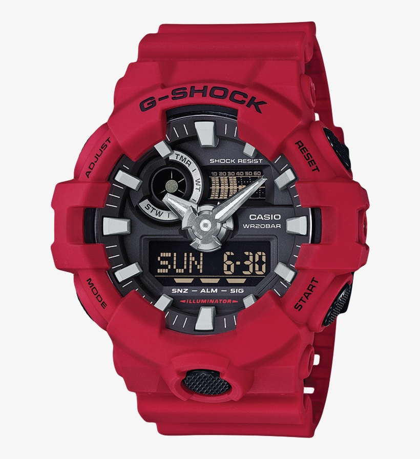 G-shock - Gshock Ga 700 Red, transparent png download