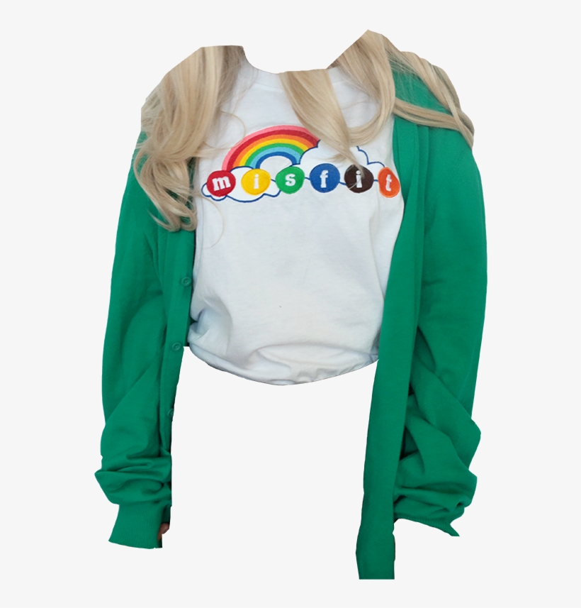 Niche Meme Misfit Rainboe Tshirt Png Overlay Timblr - Rainbow Misfit, transparent png download