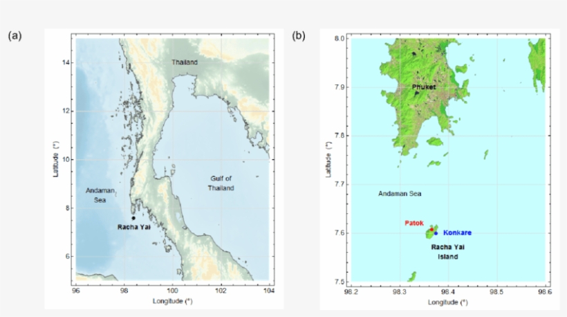 Map Of Southern Thailand And (b) Location Of Study - Atlas, transparent png download