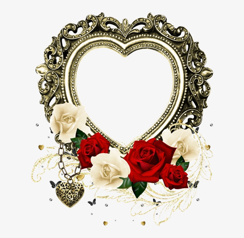 Heart Outline, Happy Heart, I Love Heart, My Heart, - Silver Picture Frame Heart Png, transparent png download