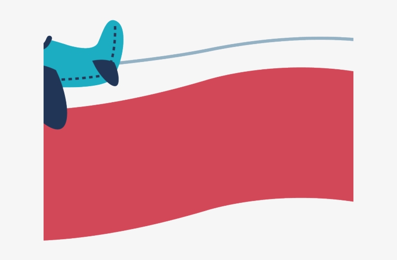 Airplane With Banner Clipart, transparent png download